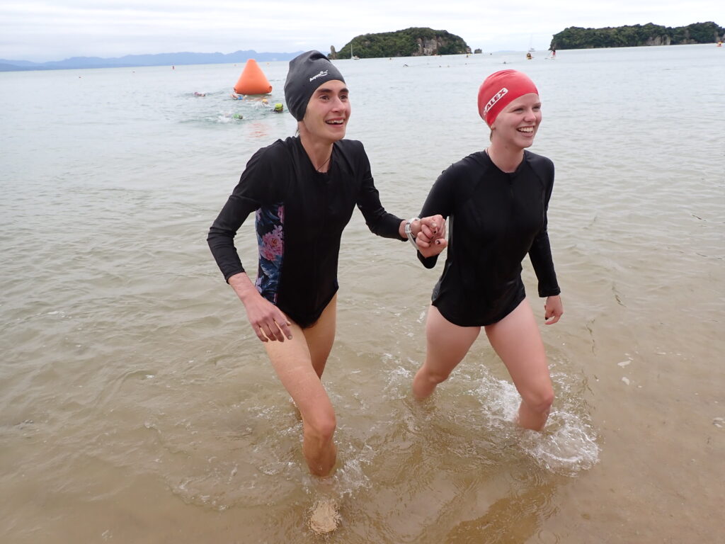 Tata Beach turned on a classic Golden Bay morning for our annual swim, with 131 swimmers taking to the smooth, calm water.